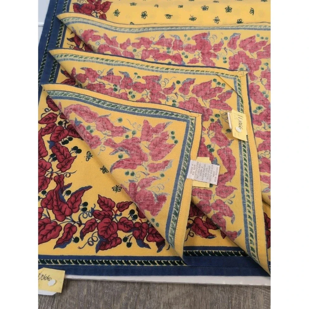 William Sonoma French Provence Bee Napkins Floral Country Set 4 Vintage  19